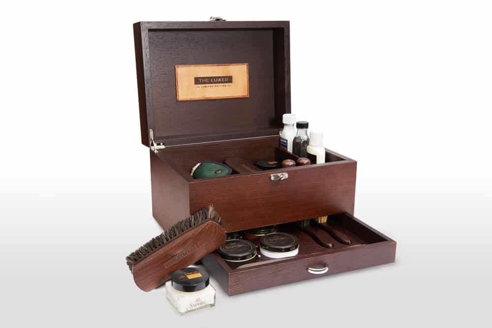 shoeshine box lusso per le scarpe